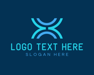 Modern Technology Letter X  Logo