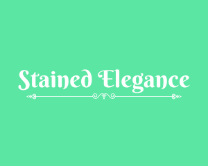 Elegant Script Ornament logo design