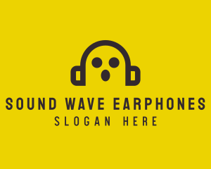 Earphones - Ghost Music Headphones logo design