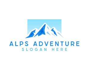 Alps - Icy Mountain Peak logo design