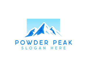 Icy Mountain Peak logo design