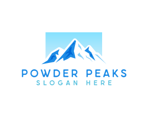 Icy Mountain Peak logo design