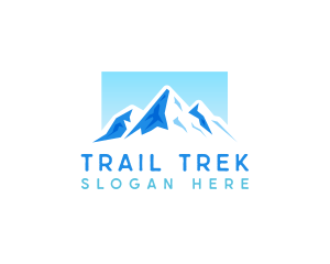 Hike - Icy Mountain Peak logo design