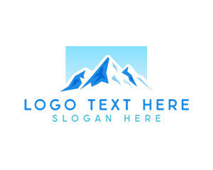 Snow - Icy Mountain Peak logo design