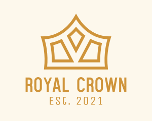 Monarch - Gold Monarch Crown logo design