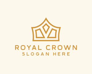 Gold Monarch Crown logo design