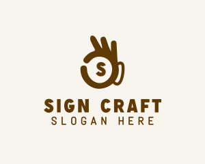 Hand Gesture Cup logo design