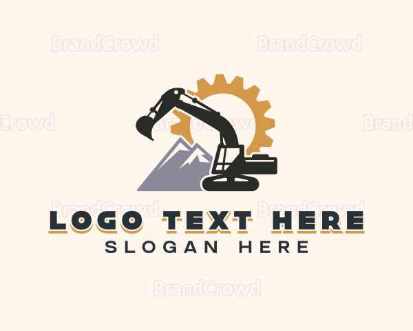 Industrial Quarry Excavation Logo