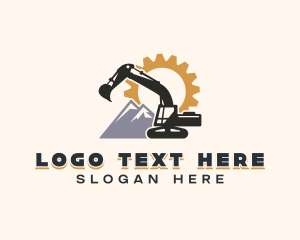 Cog Wheel - Industrial Quarry Excavation logo design