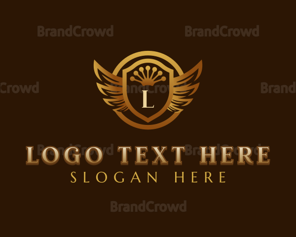 Luxury Wings Shield Logo