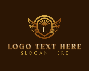 Premium - Luxury Wings Shield logo design