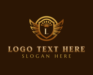 Luxury Wings Shield Logo