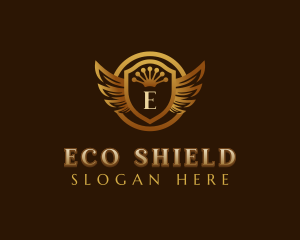 Luxury Wings Shield logo design