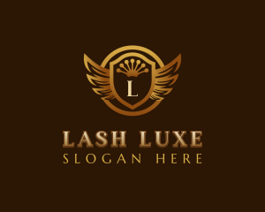 Luxury Wings Shield logo design