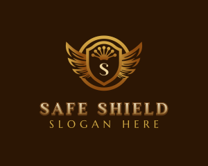 Luxury Wings Shield logo design