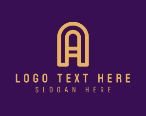 Lettermark - Elegant Arch Letter A logo design