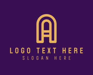 Accounting - Elegant Arch Letter A logo design