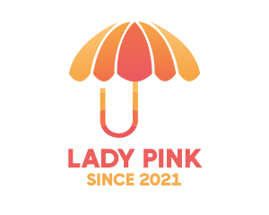 Orange & Pink Umbrella logo design