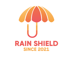 Umbrella - Orange & Pink Umbrella logo design