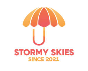 Orange & Pink Umbrella logo design