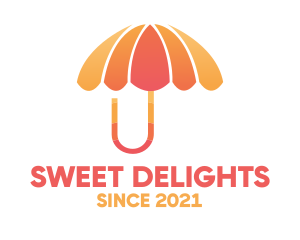 Orange & Pink Umbrella logo design