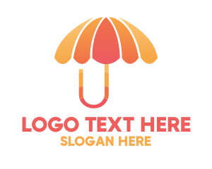 Orange & Pink Umbrella Logo