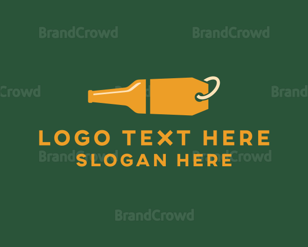 Alcohol Bottle Price Tag Sale Logo