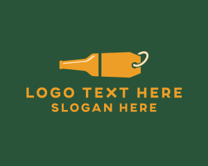 Liquor - Alcohol Bottle Price Tag Sale logo design