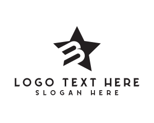 Black And White - Professional Star Letter B logo design