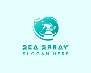 Disinfectant Cleaning Sprayer  logo design