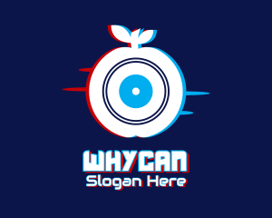 Web Host - Glitchy Fruit Disc Player logo design