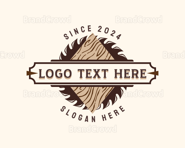 Saw Blade Woodwork Logo