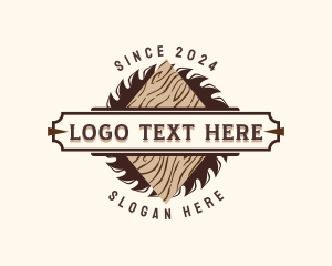 Timber - Saw Blade Woodwork logo design