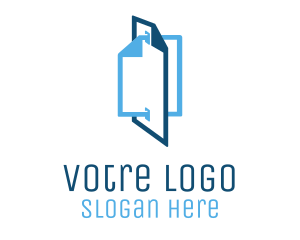 Blue File Documents Logo