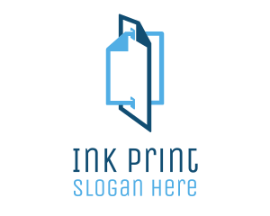 Print - Blue File Documents logo design