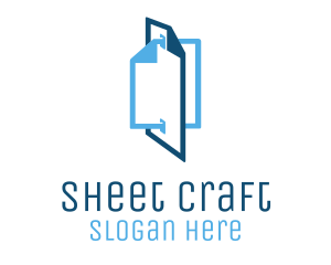 Sheet - Blue File Documents logo design