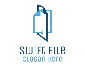 File - Blue File Documents logo design