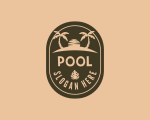 Palm Tree - Sunset Beach Tour logo design