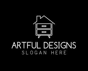 House Cabinet Furniture logo design