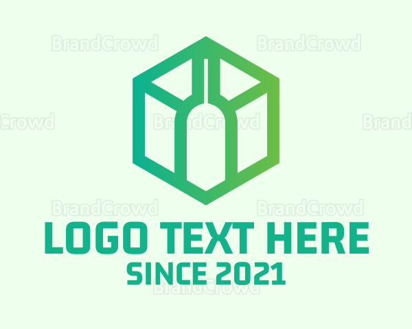 Hexagon Wine Bottle Logo