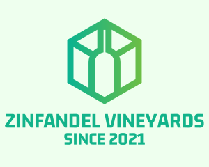 Hexagon Wine Bottle  logo design