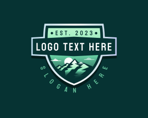 Destination - Outdoor Trekking Summit logo design