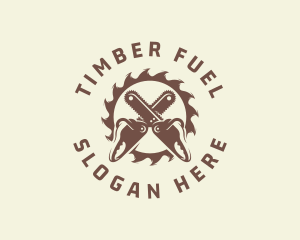 Firewood - Sawmill Chainsaw Woodwork logo design