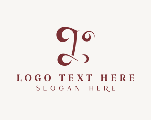 Negative Space - Red Boutique Letter I logo design