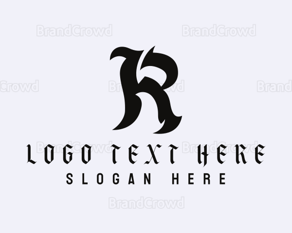 Tattoo Artist Letter R Logo