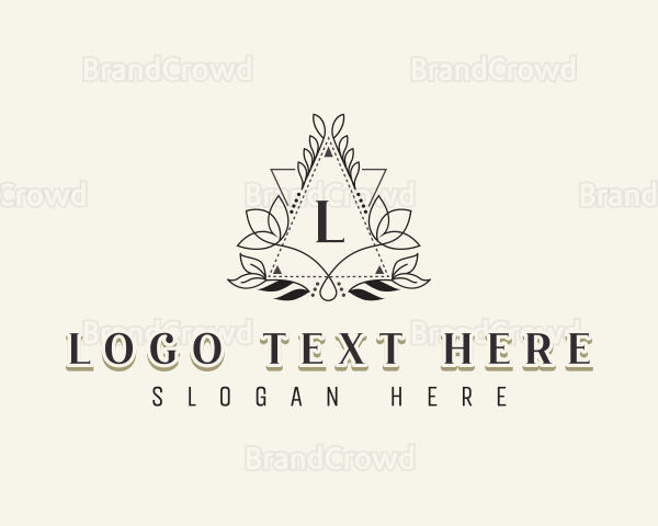 Flower Triangle Frame Logo