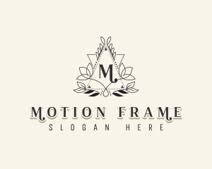 Flower Triangle Frame logo design