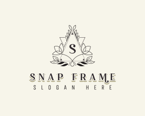 Flower Triangle Frame logo design