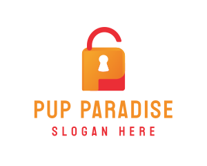 Secure Padlock P logo design