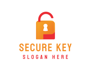 Password - Secure Padlock Letter P logo design